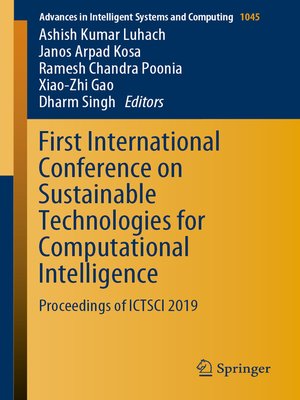 cover image of First International Conference on Sustainable Technologies for Computational Intelligence
